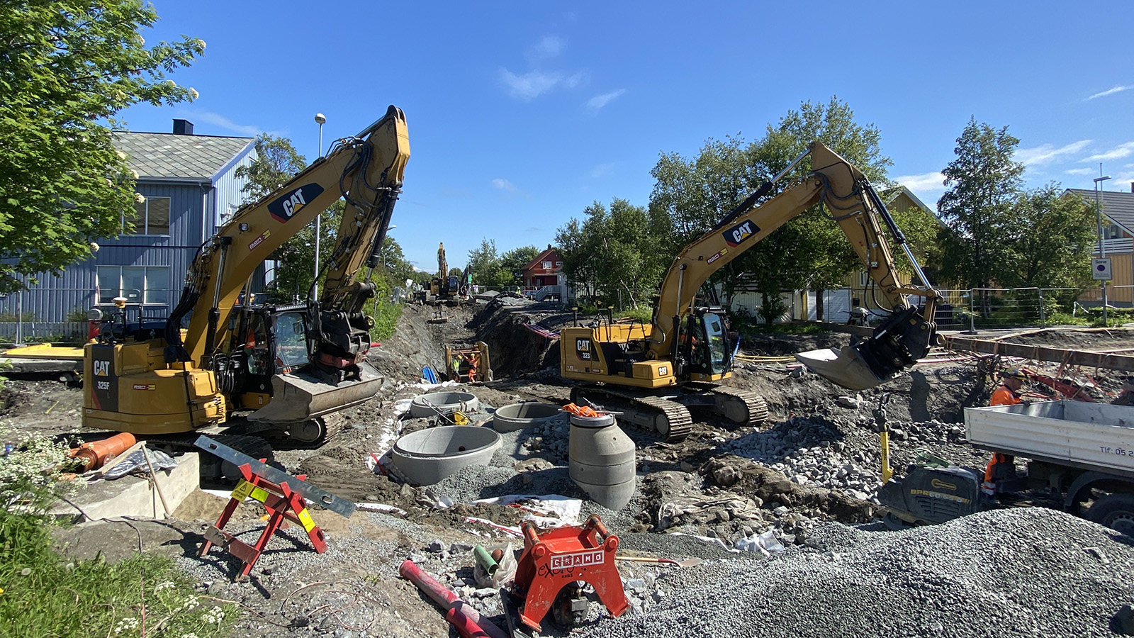 For Bodø kommune utfører Mesta omfattende arbeider i Hernesveien med sideveier