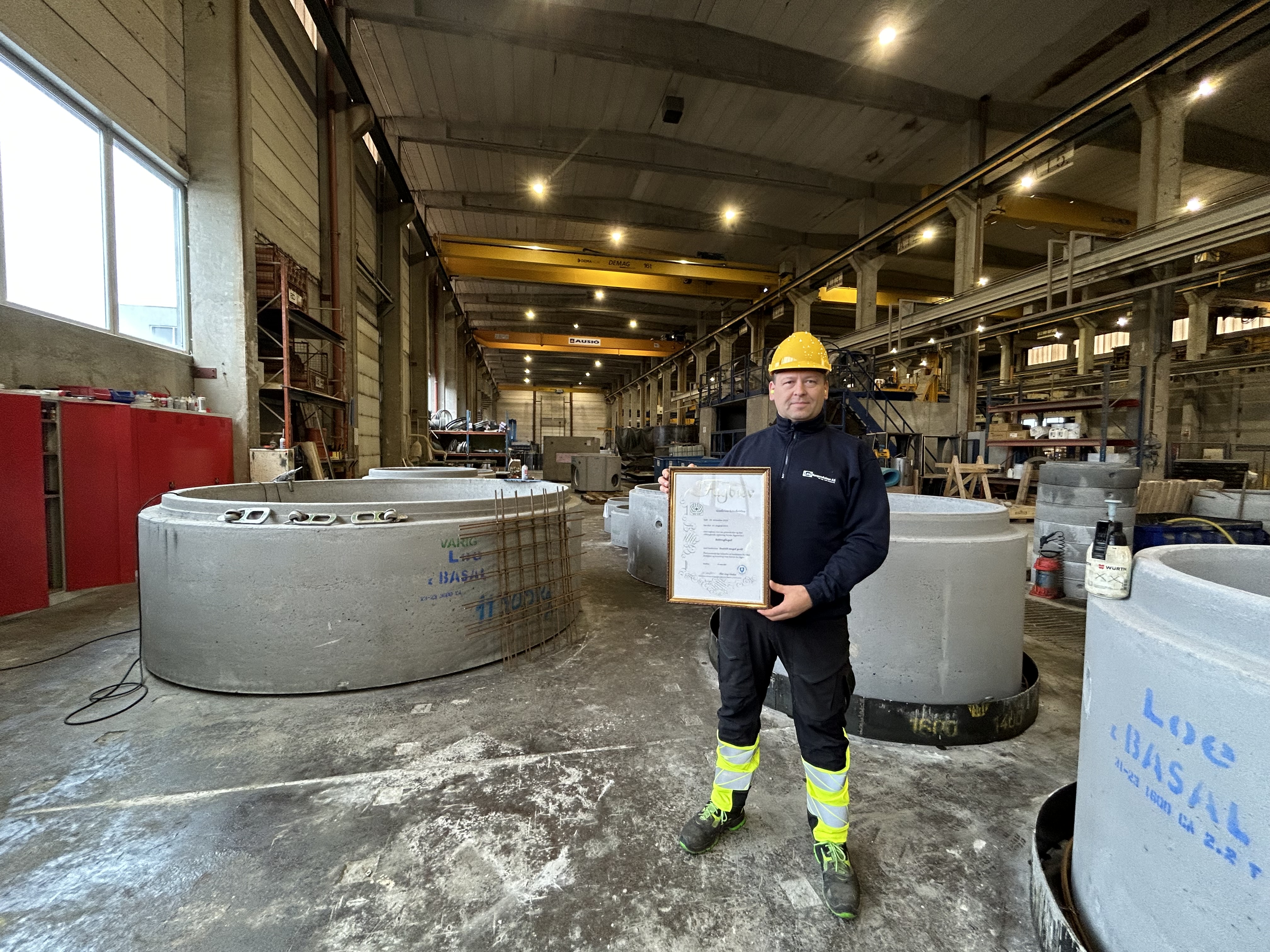 Nye Betongfagarbeidere hos Loe Rørprodukter i Hokksund